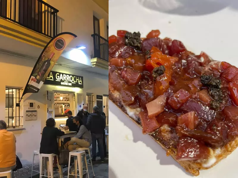 La tostada de atún en La Garrocha